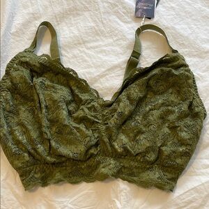 NWT Cosabella Green Lace Nursing Bralette with Adjustable Straps